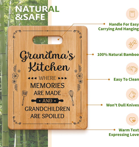 Personalized Cutting Board Perfect Grandma Gifts for Birthdays and Christmas